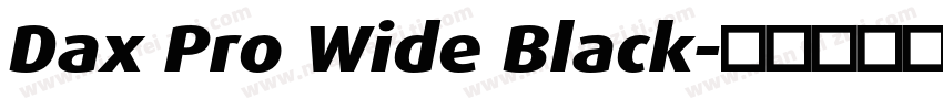Dax Pro Wide Black字体转换